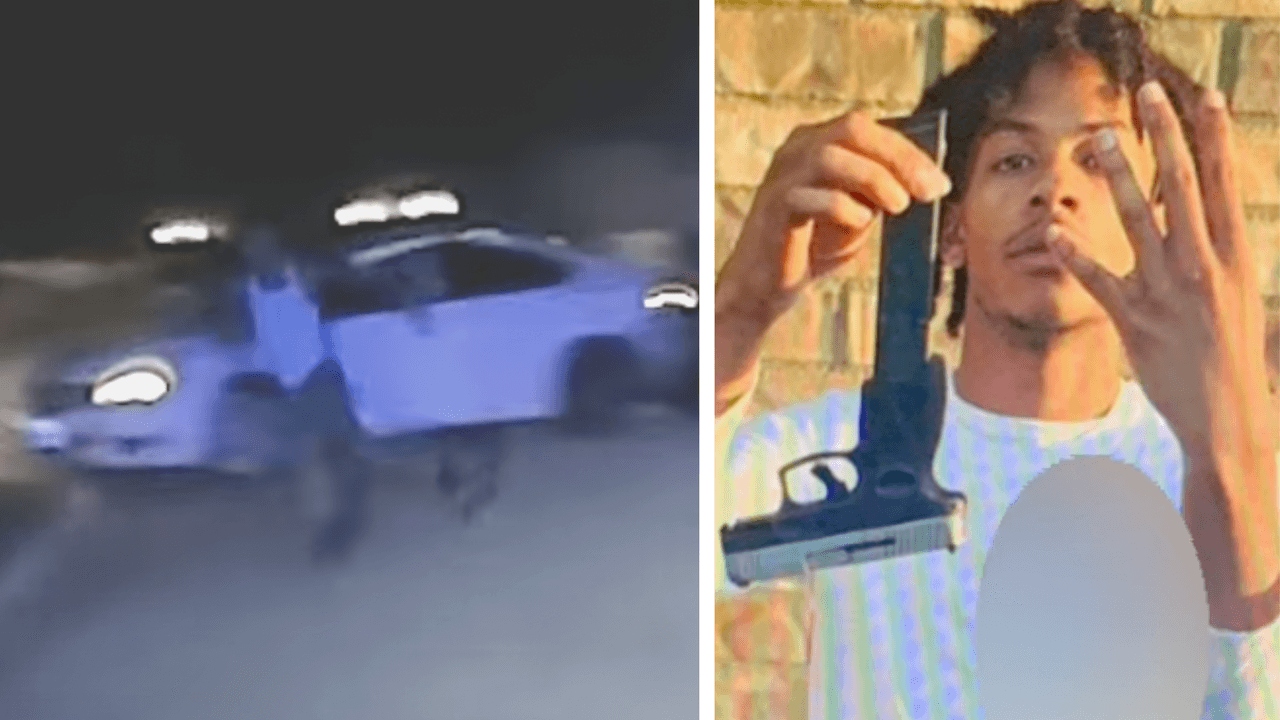 Persiguen a hombre buscado por delito grave, golpean su vehículo y se les escapa