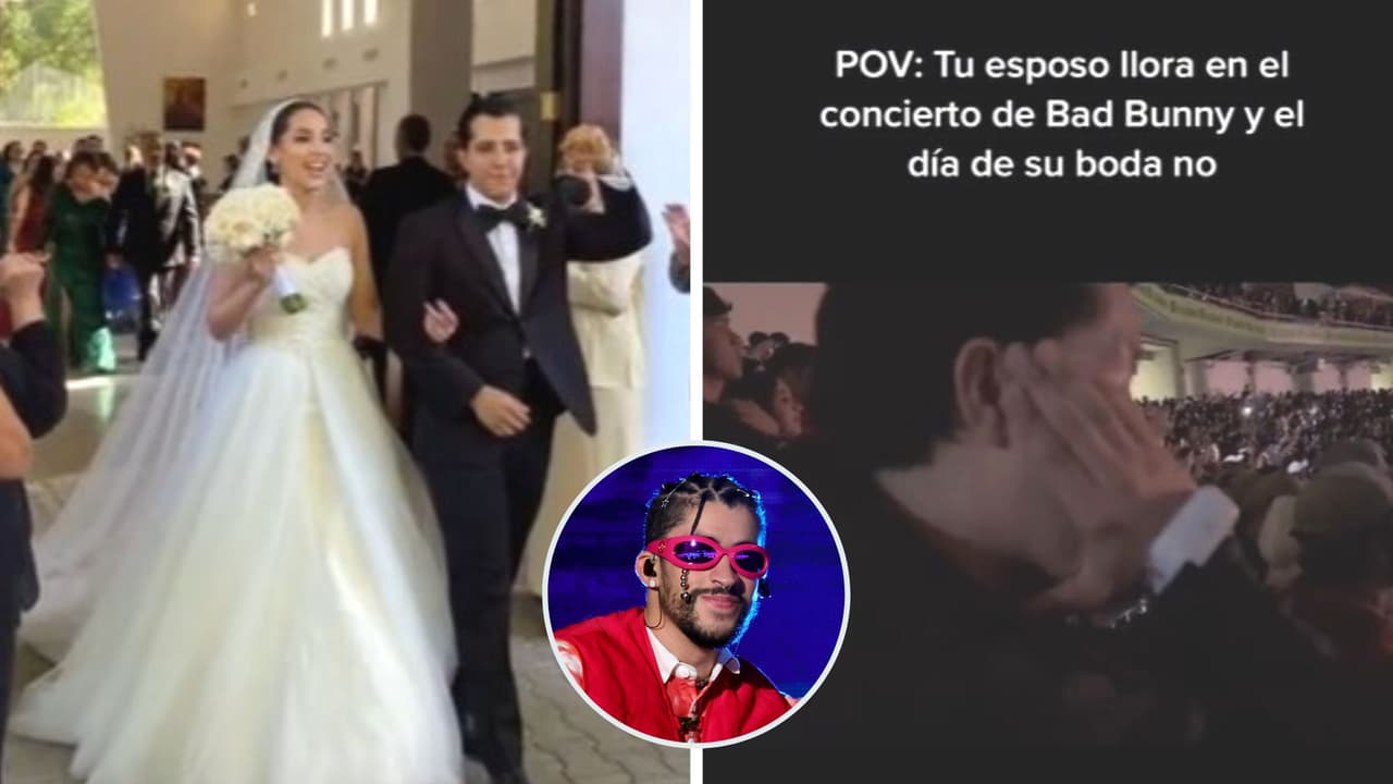 No lloró en nuestra boda, pero sí en concierto de Bad Bunny: exhibe a su esposo y se hace viral