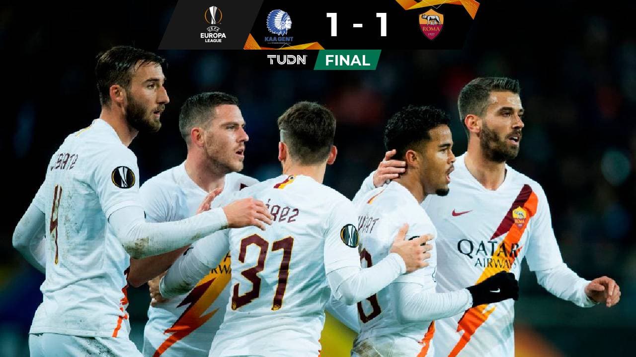 La Roma empató con el Gent y se clasificó a Octavos de Final 

