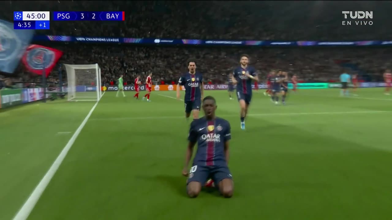 ¡Gol del PSG! Dembélé desde el punto penal vuelve a adelantar a los parisinos