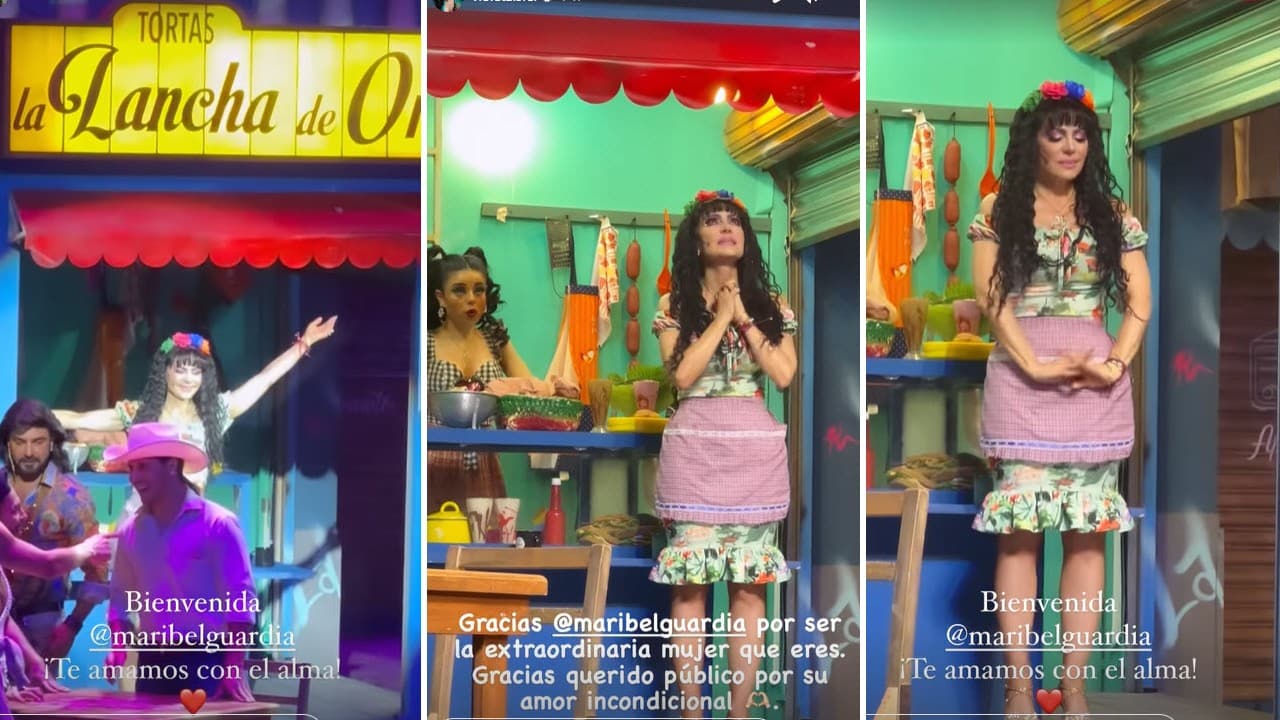 Maribel Guardia lloró ante la ovación del público a su regreso a la obra de teatro 'Lagunilla mi barro'.