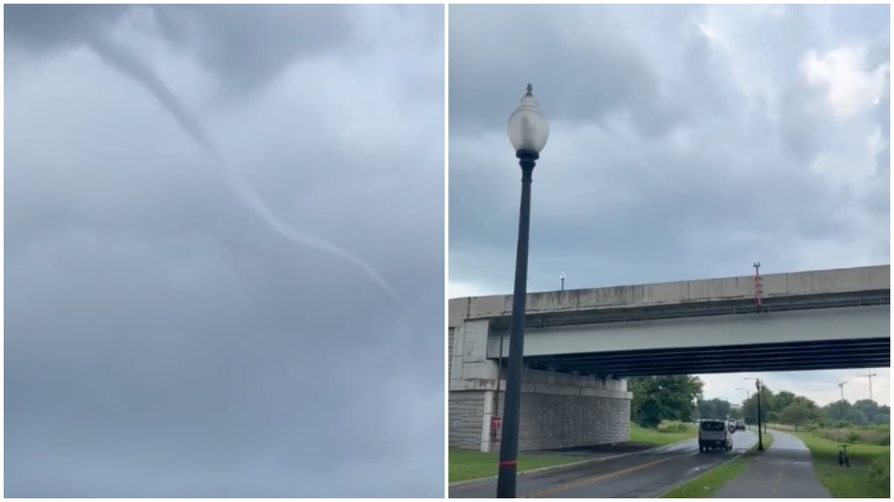 Tormentas extremas en el noreste de EEUU: Avistan nube embudo sobre DC 