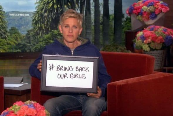 Ellen Degeneres también pidió por las niñas nigerianas. Fotos: Twitter