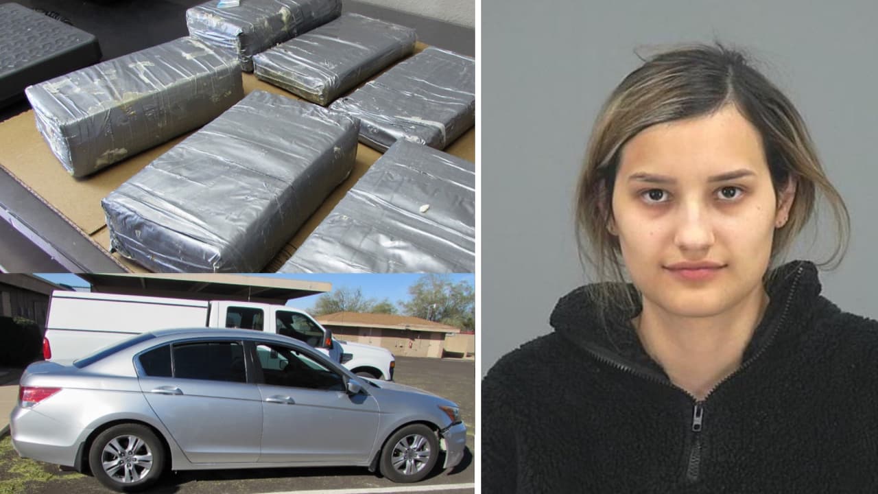 A esta mujer de Sonora, México, le encontraron 26 libras de cocaína en su carro 