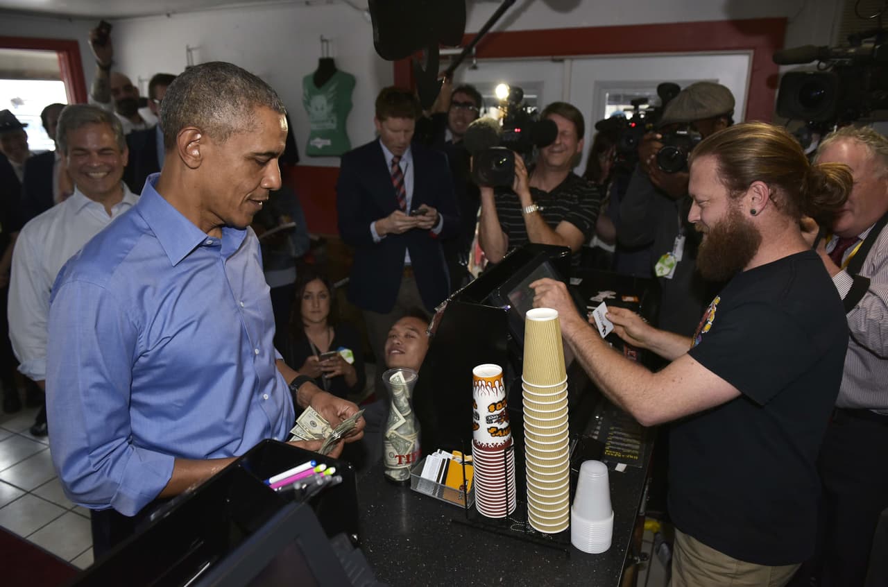 Antes de su participación en el festival South by South West, el presidente sorprendió a los comensales de la taquería Torchys al entrar al lugar.