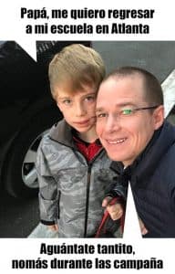 El hijo del candidato Ricardo Anaya, quien vivió en los Estados Unidos con su familia, también fue utilizado para crear memes relacionados con su papá.