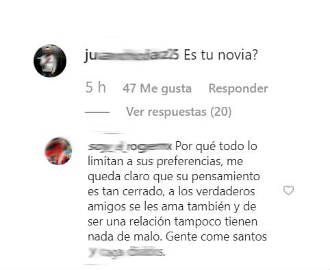 Algunos usuarios se cuestionaron si la persona que aparecía junto a Silvia Navarro era su nueva pareja, mientras que otros escribían que el hecho de ver a dos mujeres abrazadas y amándose, 
<b>no significaba que tuviesen un noviazgo</b>.