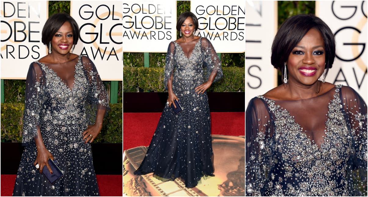 Los Golden Globes fue el lugar ideal para demostrar que no solo las más jóvenes pueden sacudir la alfombra roja. El vestido de Viola Davis era una joya que puede hacer ver bella a cualquier mujer.