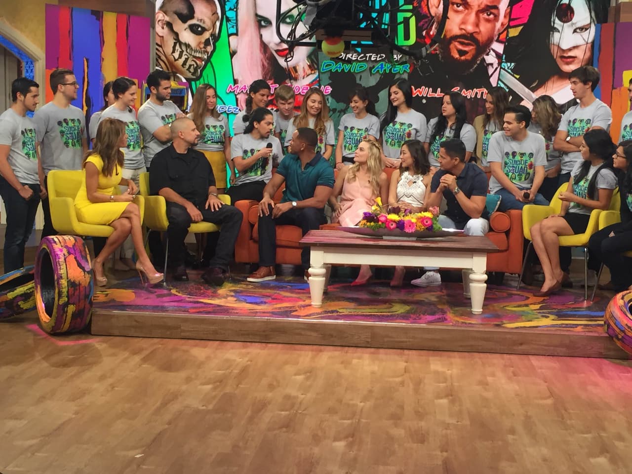 Los interns de Univision entrevistaron a los actores de 'Escuadrón suicida'.