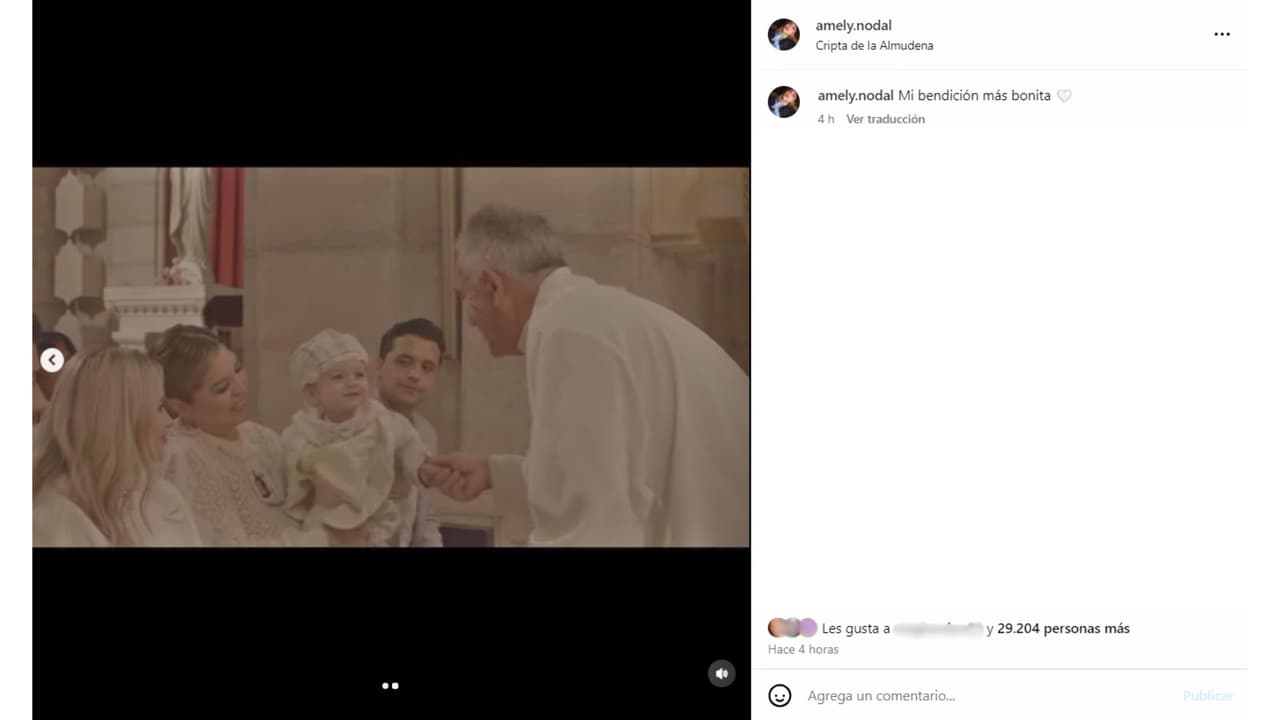 Así fue el bautizo del sobrino de Nodal.