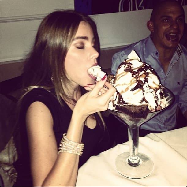 Los helados también son su debilidad.