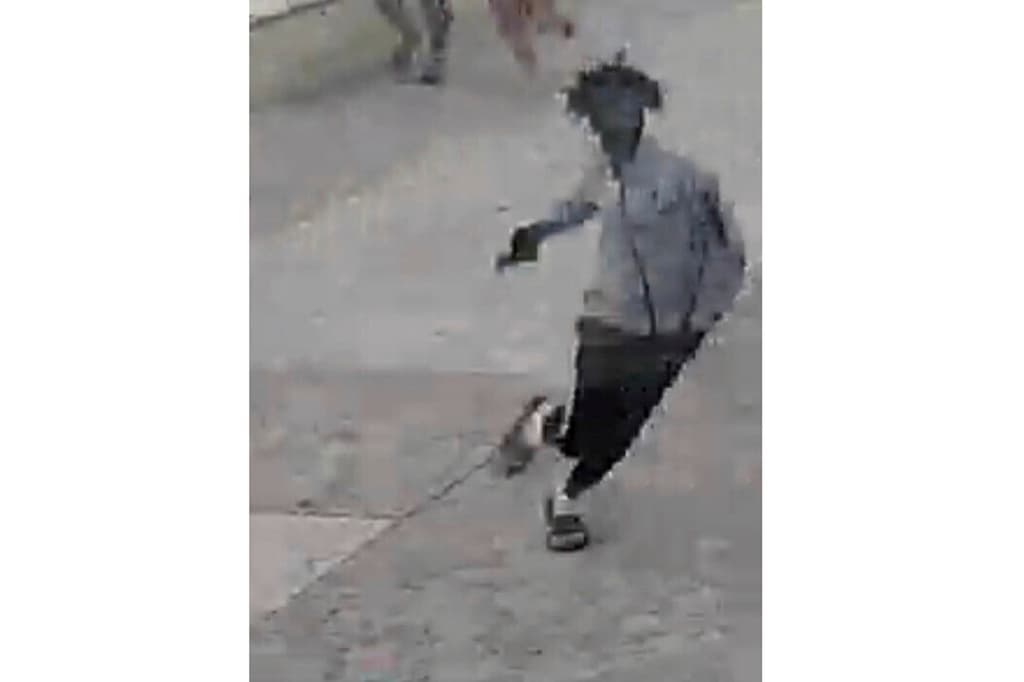 Una foto de una cámara de vigilancia muestra a uno de los tres sospechosos no identificados vistos en Hollywood, Florida, la tarde del tiroteo.