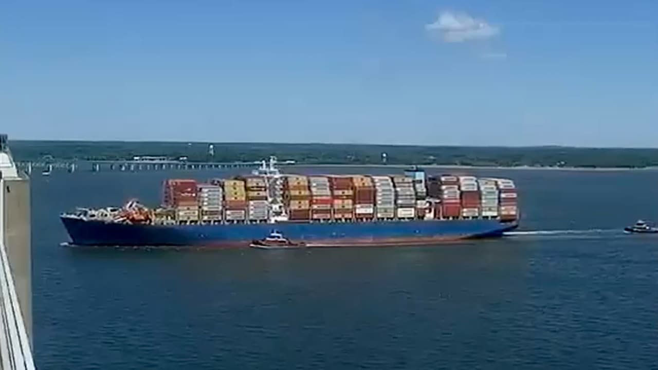 El buque Dali está en Virginia para reparaciones tras causar el colapso de puente Key