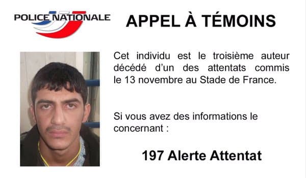 Francia difunde la fotografía del tercer atacante muerto en Estadio Nacional