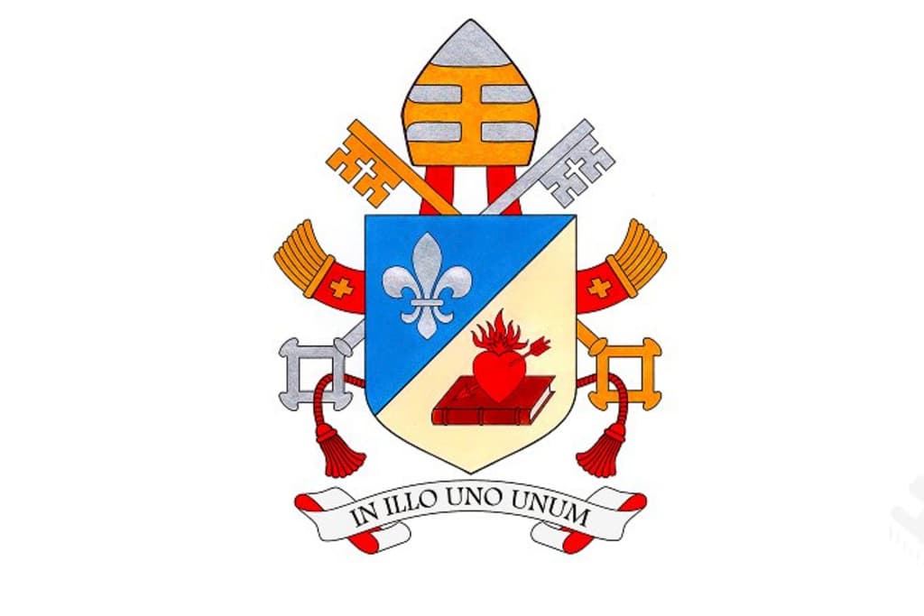 <h3 class="cms-H3-H3">El escudo del nuevo papa</h3>
<br>
<br>León XIV conservará el escudo de armas que tenía como obispo de Chiclayo, Perú. El lema, «In Illo uno unum», fue pronunciado por San Agustín en un sermón para explicar que «aunque los cristianos somos muchos, en un solo Cristo somos uno». El emblema es el de la orden agustiniana: un corazón llameante traspasado y un libro, que representan las Escrituras.