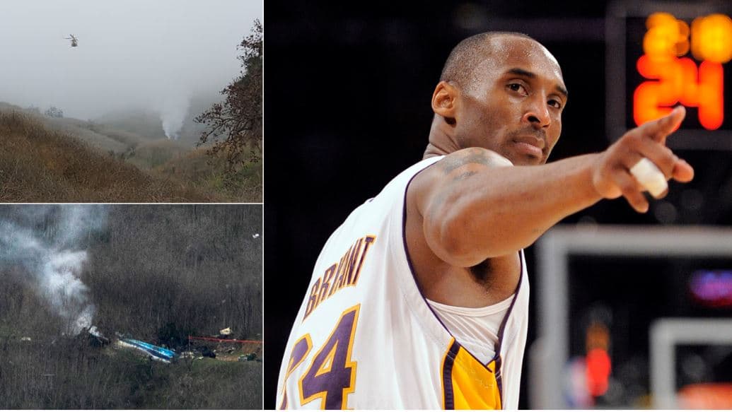 Nueve personas iban en el helicóptero en el que murió Kobe Bryant