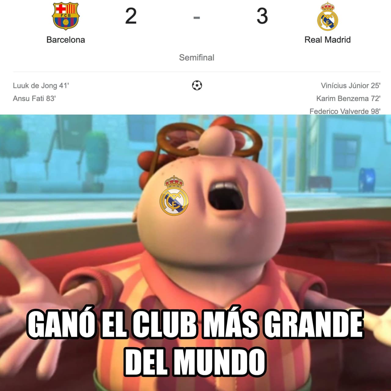 El Barcelona cayó 2-3 frente al Real Madrid en las semifinales de la Supercopa de España y los memes no tardaron mucho tiempo en aparecer.