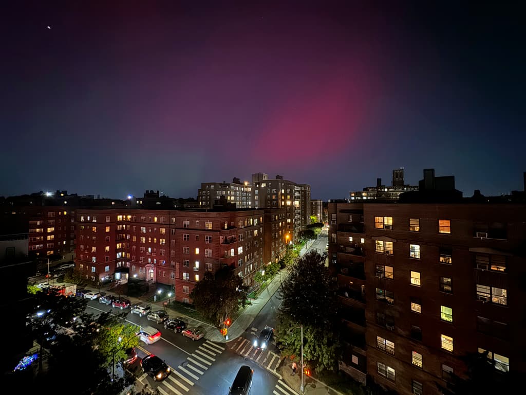 Posible avistamiento de auroras boreales en Nueva York esta noche