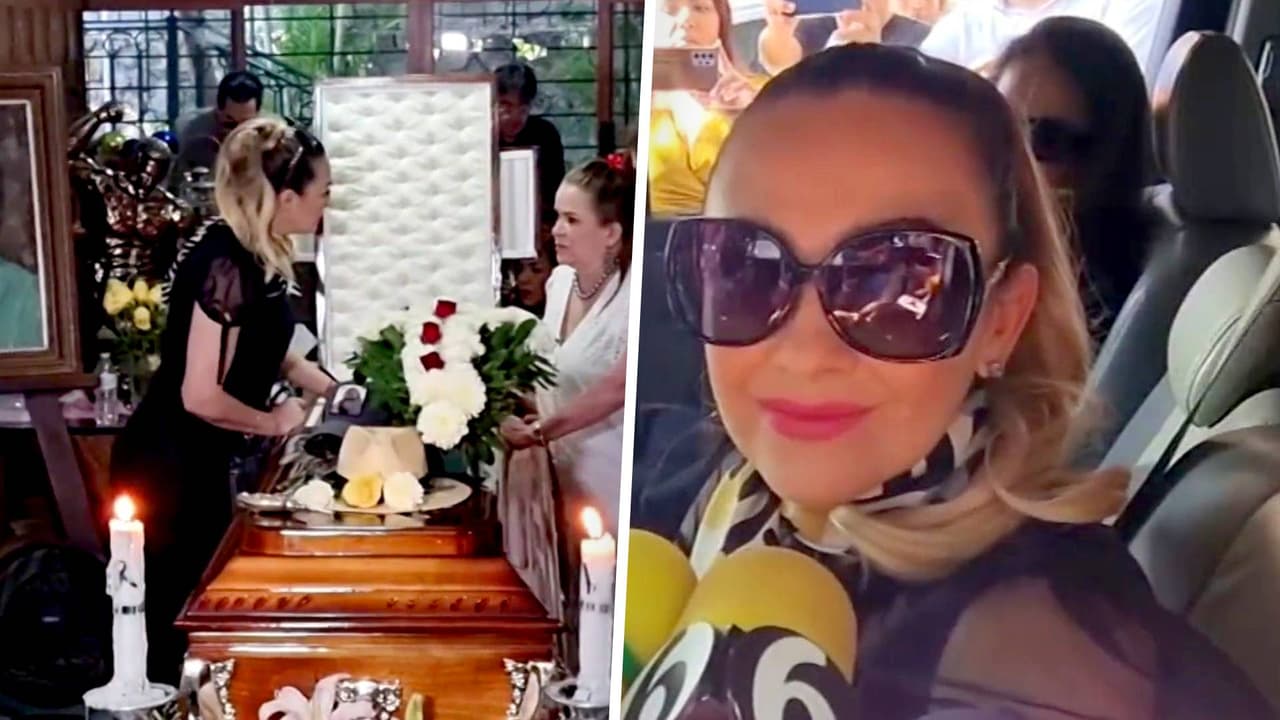 Aracely Arámbula logró despedirse de Andrés García momentos antes de que se llevaran su cuerpo a su última morada
