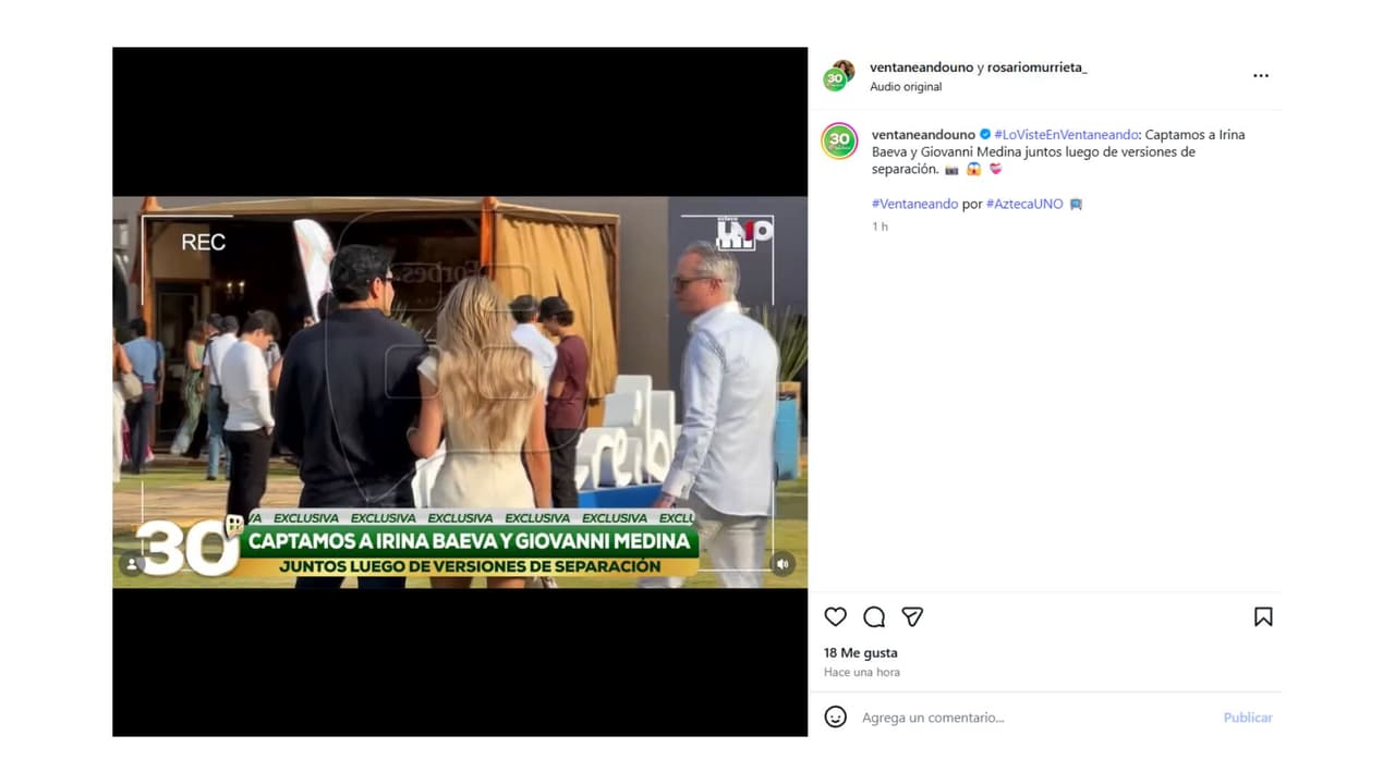 Así captaron a Irina Baeva y Giovanni Medina en evento ecuestre.