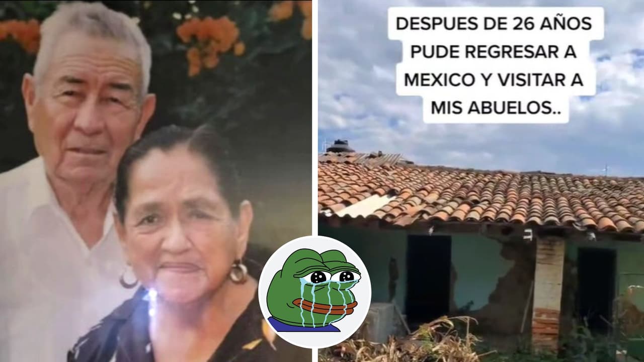 Joven va a México a visitar a sus abuelitos tras estar 26 años en EUA: se lleva triste noticia