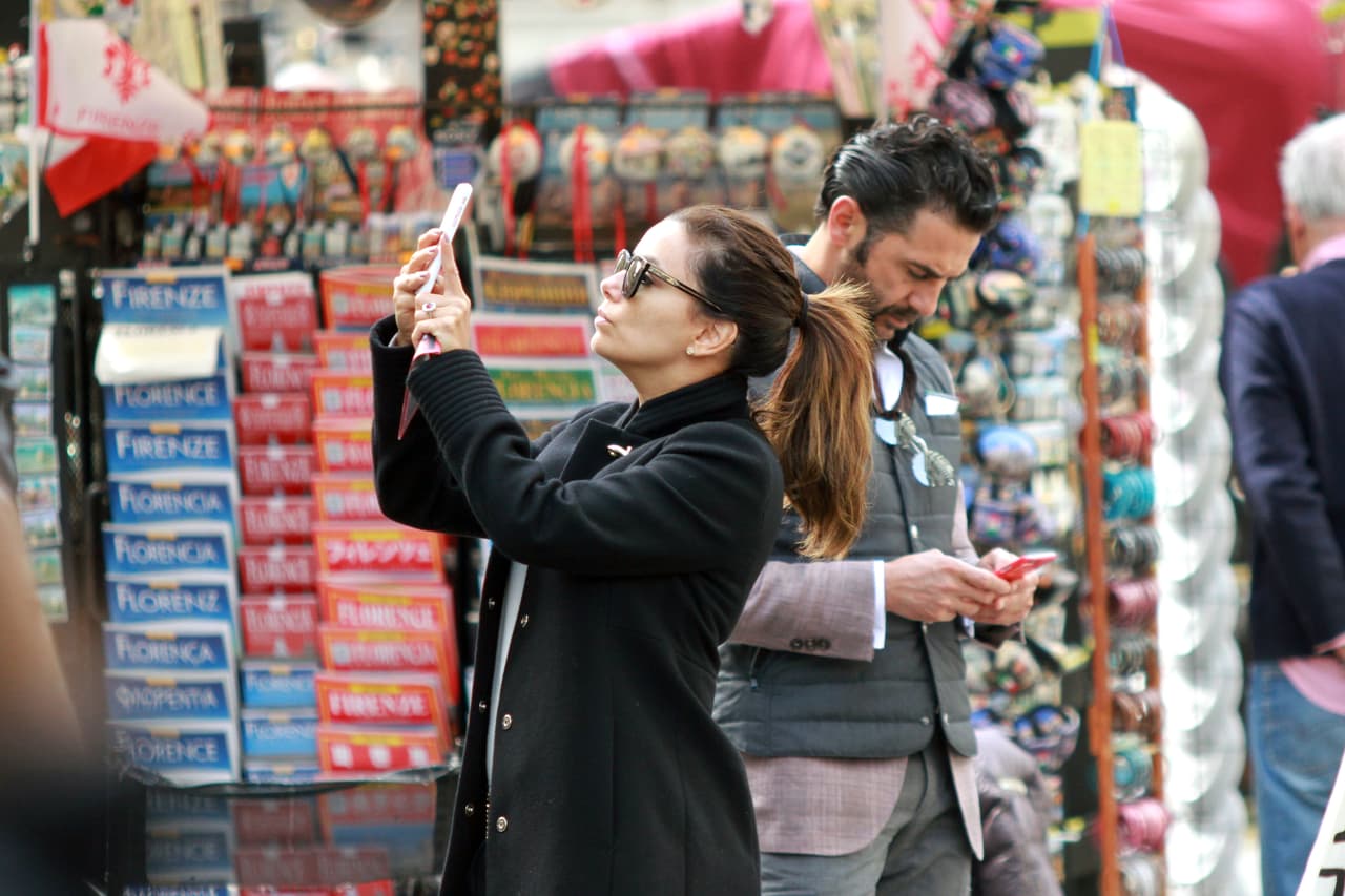 Eva no paró de tomar fotos.