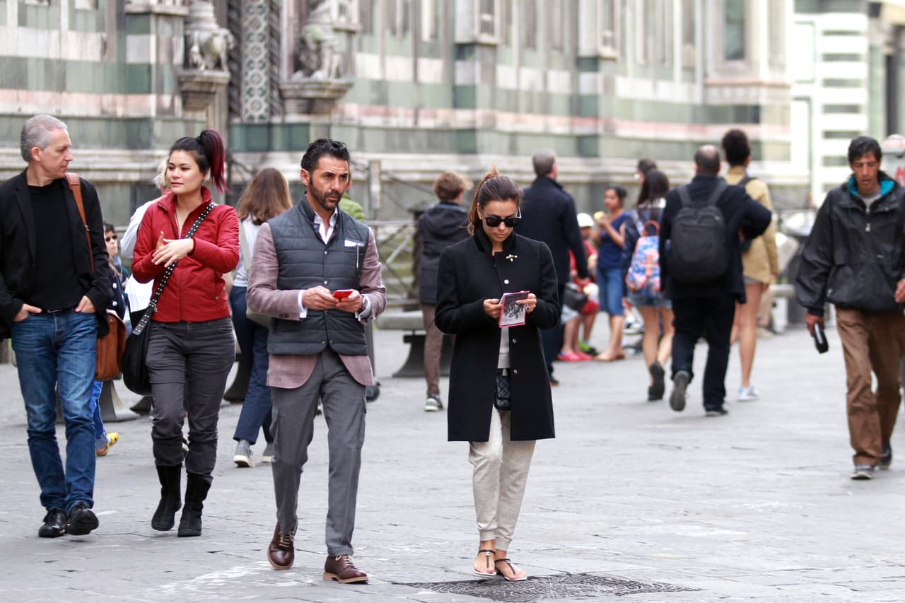 Aunque los dos estuvieron pendientes de sus celulares.