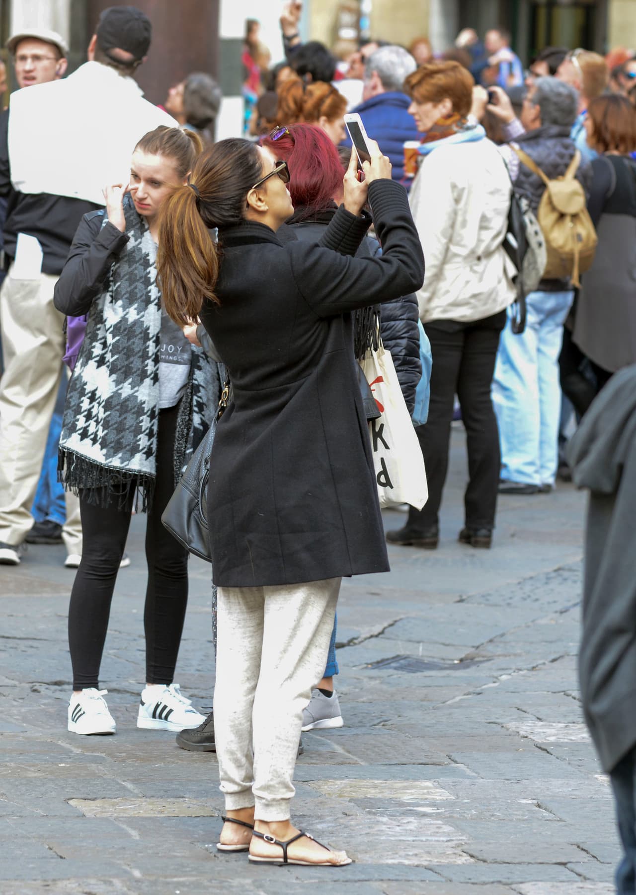Como toda una turista.
