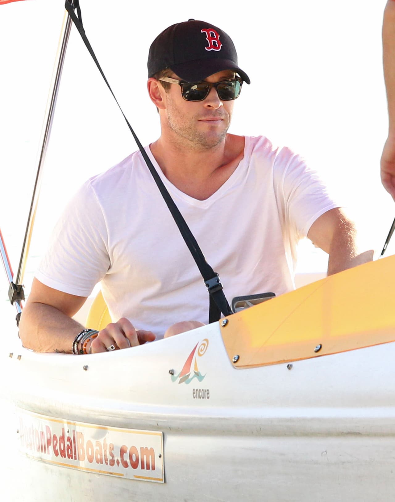 El actor de 'Thor' estaba feliz con su familia.