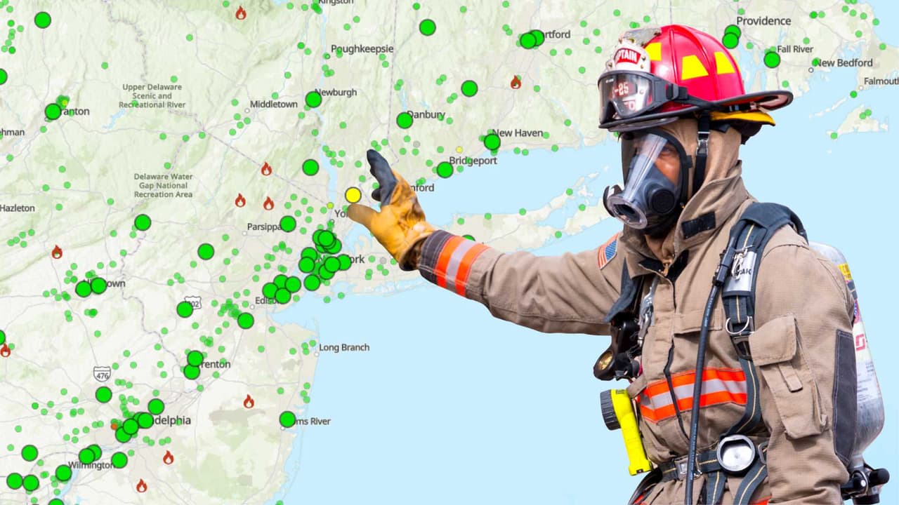 Nueva York y Nueva Jersey en alerta: mapas interactivos dicen dónde están los incendios forestales