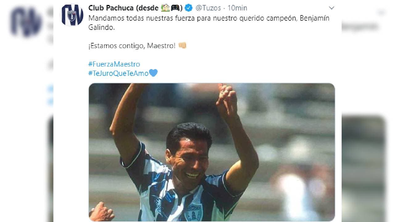 Así reaccionó el mundo del futbol ante la reciente hospitalización de ‘El Maestro’, Benjamín Galindo.