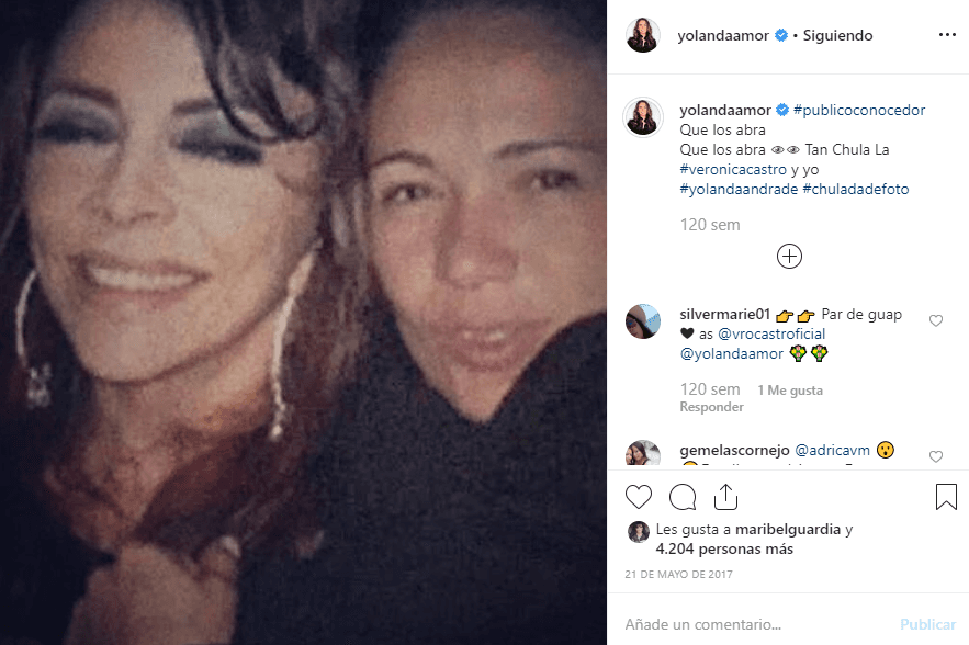 Verónica y Yolanda coincidieron en el reality Big Brother VIP (2003), en el que Castro era presentadora y Andrade una participante.