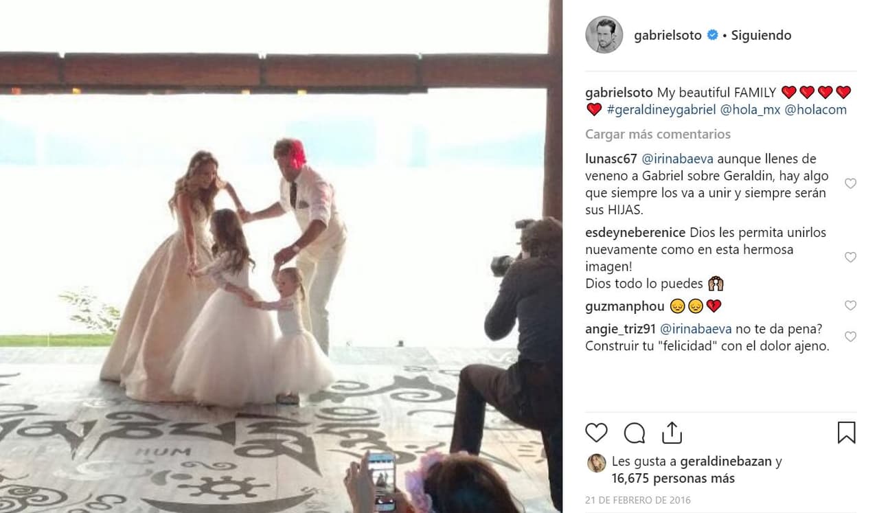 “Mi preciosa familia”, compartía Gabriel Soto en sus redes sociales al lado de sus hijas mientras bailaban en la pista.