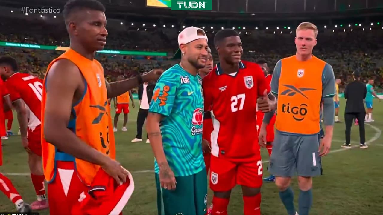 ¡No se resisten! El gesto de los jugadores de Panamá al ver a Neymar