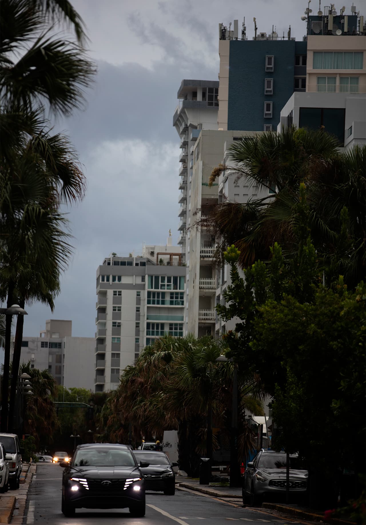La ciudad de San Juan también se vio afectada por los apagones causados por Fiona.