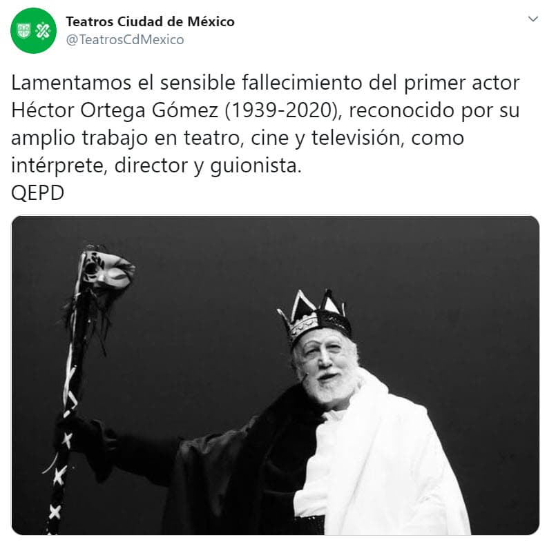 Héctor Ortega Gómez nació el 12 de enero de 1939 en la Ciudad de México. Fue guionista, director y actor de cine, teatro y televisión.
<br>
