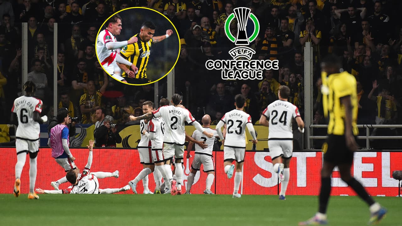 AEK Atenas vs. Rayo Vallecano: Un gol de Palazón sentencia la eliminación del equipo de Orbelín Pineda
