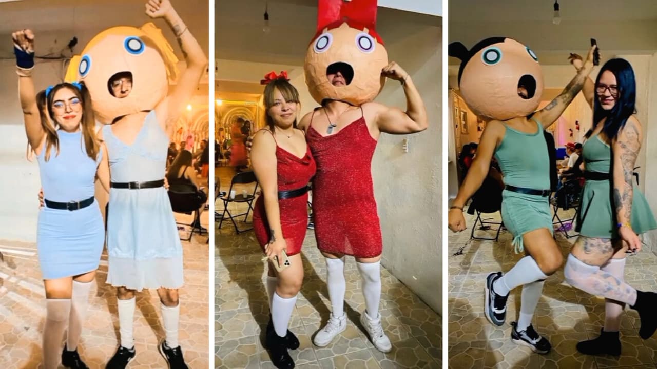 Chicas se disfrazan con sus novios de ‘Las chicas superpoderosas’ y se vuelven virales