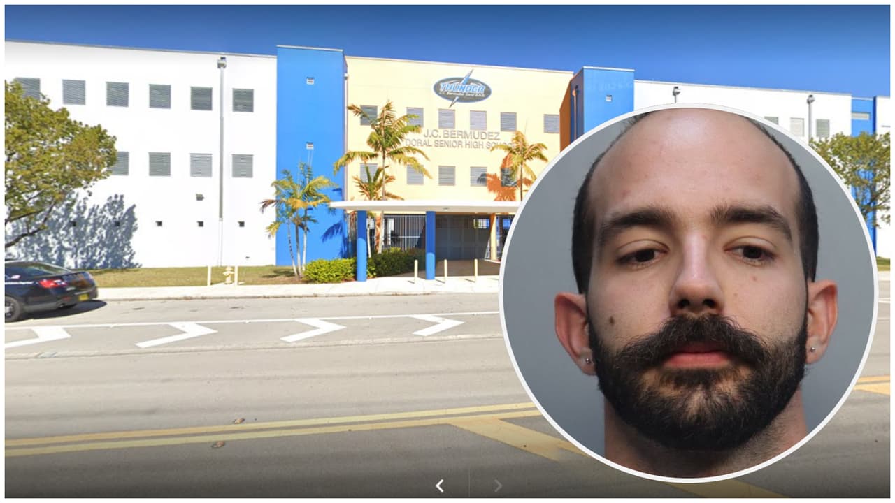 Arrestan a maestro de escuela de Doral tras ser sorprendido teniendo sexo con una estudiante en un aula