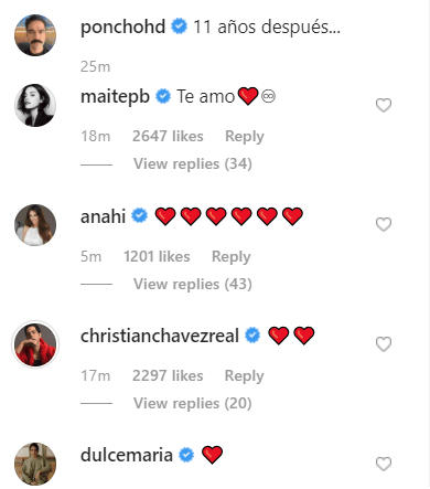 Poncho Herrera fue el más breve y así fue como los demás integrantes de RBD respondieron a su mensaje.