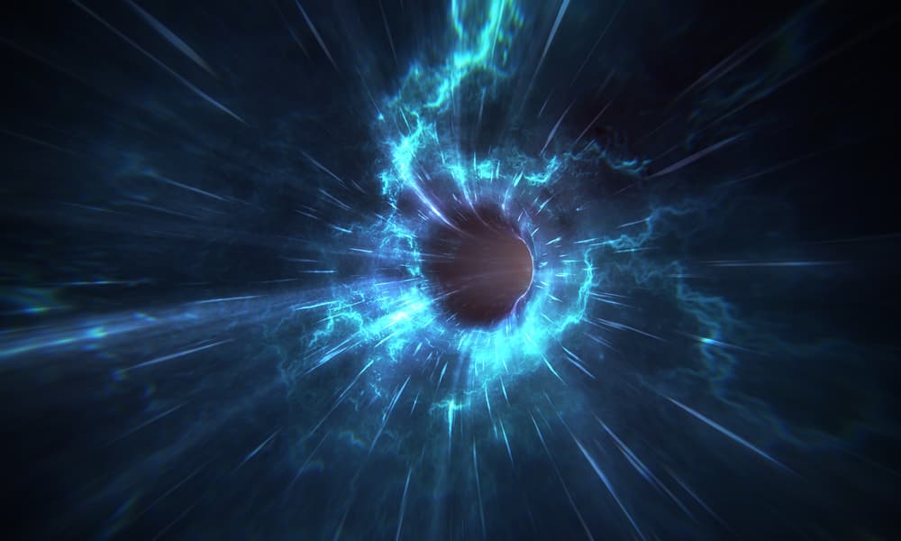 La fabricación de una máquina para viajar en el tiempo necesita de dos agujeros negros unidos entre sí a través de un agujero de gusano, que en esta forma sería, literalmente, una puerta el pasado.