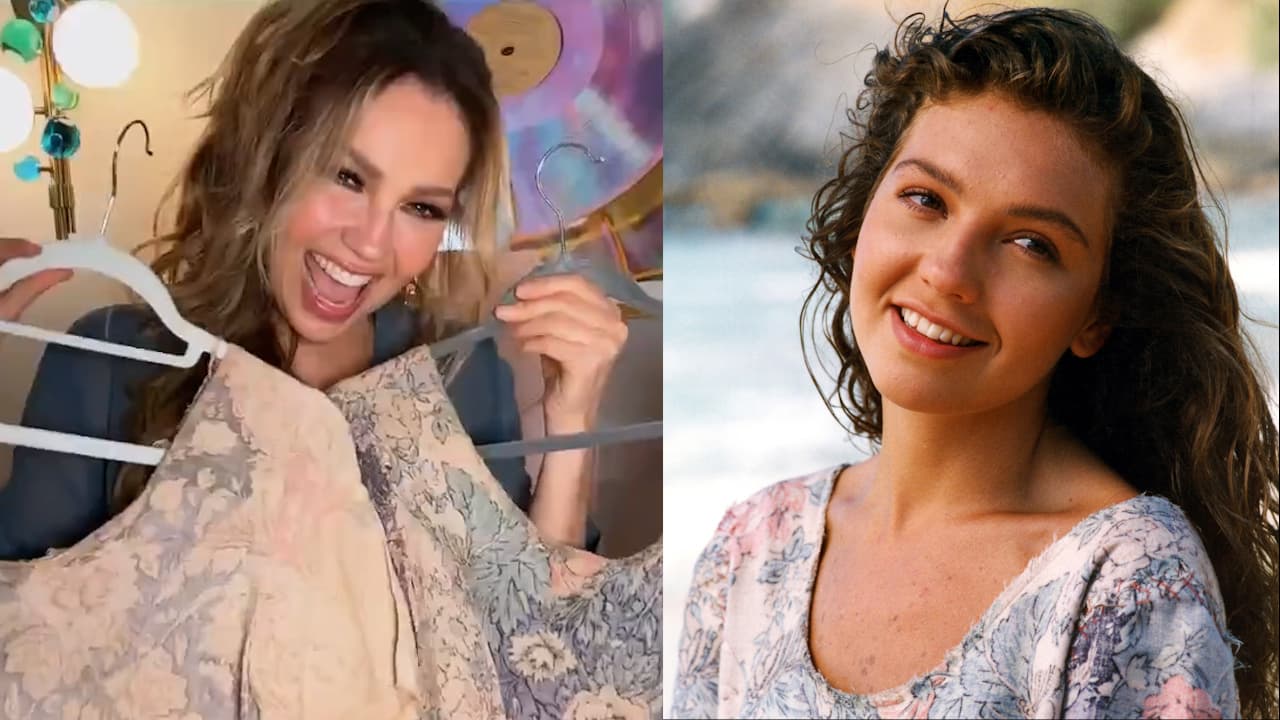 ¡Thalía aún conserva los vestidos que usó en Marimar y los muestra 32 años después!