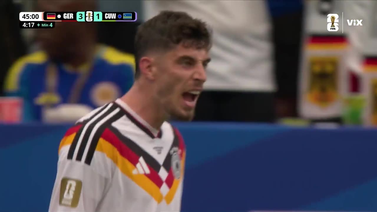 ¡Havertz convierte de penal! El tercero de Alemania antes de terminar el primer tiempo