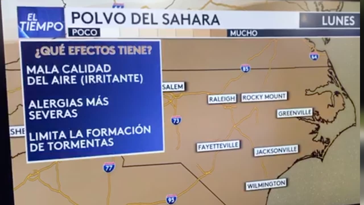 Polvo del Sahara llega a Carolina del Norte este fin de semana, esto debe saber 