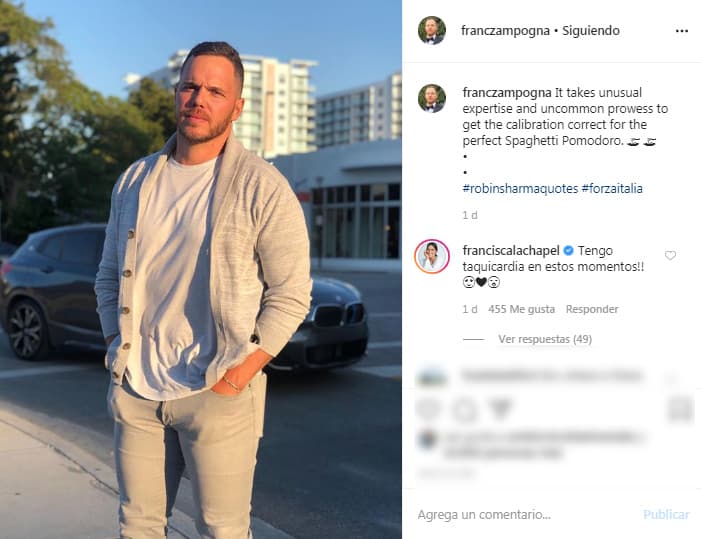 Francisca no podía pasar desapercibida ante esta imagen. Su respuesta fue casi inmediata y confesó sentir "taquicardia".