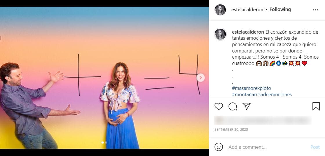 El 30 de septiembre de 2020, la actriz y su esposo anunciaron que estaban esperando dos bebés: "El corazón expandido de tantas emociones y cientos de pensamientos en mi cabeza que quiero compartir, pero no sé por dónde empezar. 
<b>¡Somos 4!, ¡Somos 4!</b>".
<br>