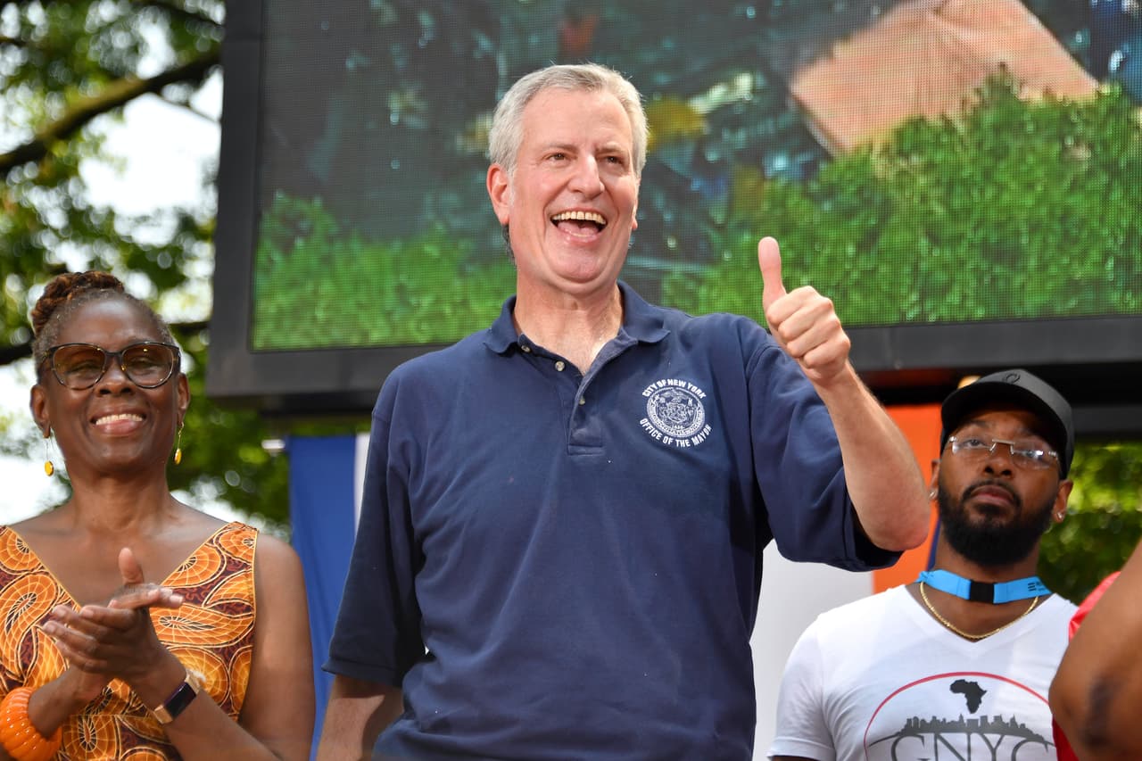 El alcalde Bill de Blasio estuvo presente durante las celebraciones.