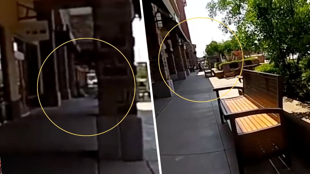 <b>Alrededor de cuatro minutos después de escuchar los primeros disparos</b>, el oficial hace contacto visual con el atacante que se oculta detrás de unas columnas.
<b> El agente dispara al menos en 10 ocasiones</b>, luego confirma que “el atacante armado fue abatido”. A las 3:39 de la tarde,
<b>ya no se escuchan más disparos en el centro comercial</b>.