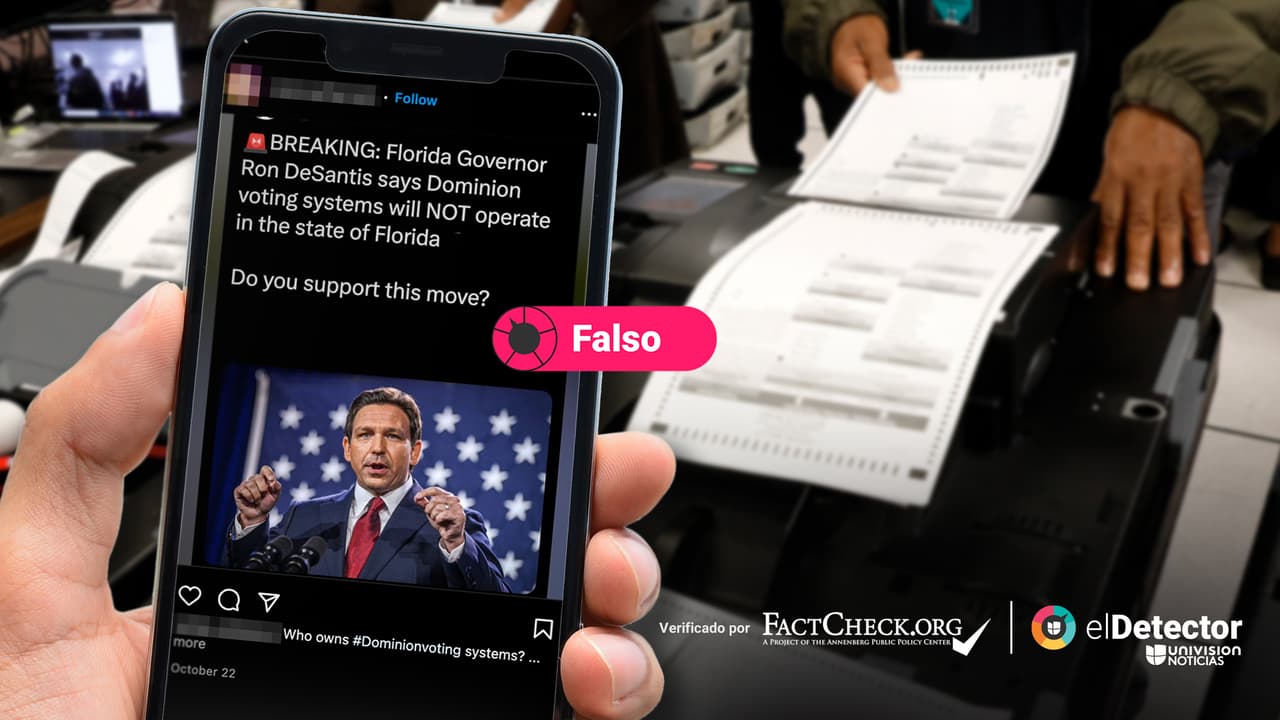 El Departamento de Estado de Florida aprobó el uso del equipo de Dominion en los comicios.