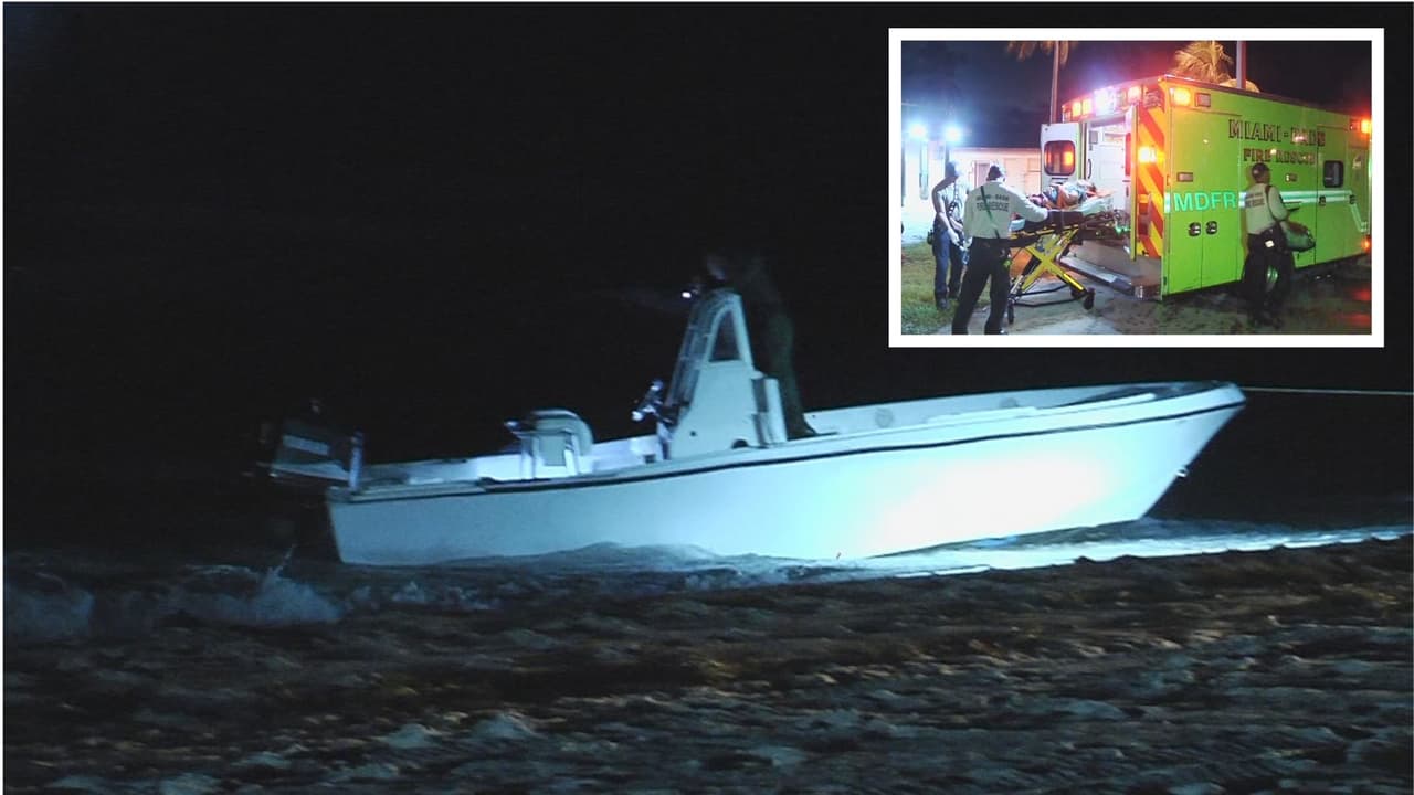 Un grupo de personas llega en balsa a Sunny Isles Beach: un herido es aerotransportado al hospital